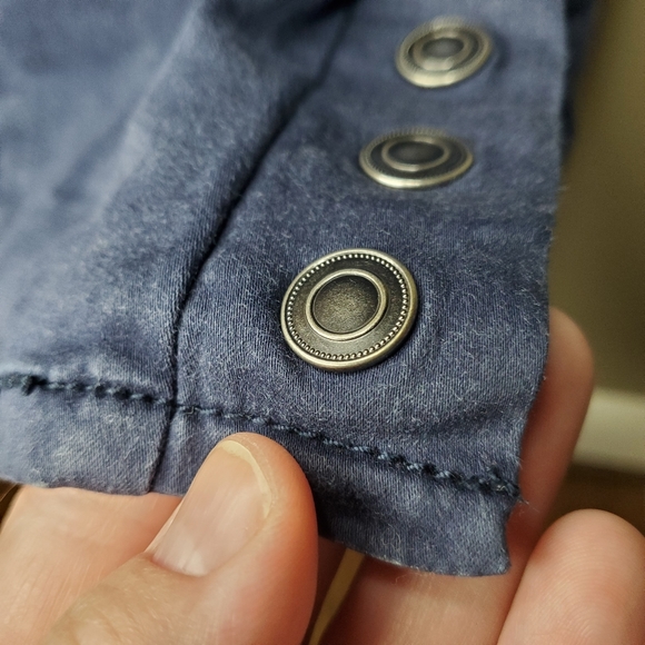 Stitch Star Five Pocket Skinny Ankle Pant w/ Snaps Navy Women's Size 12 - Picture 4 of 9